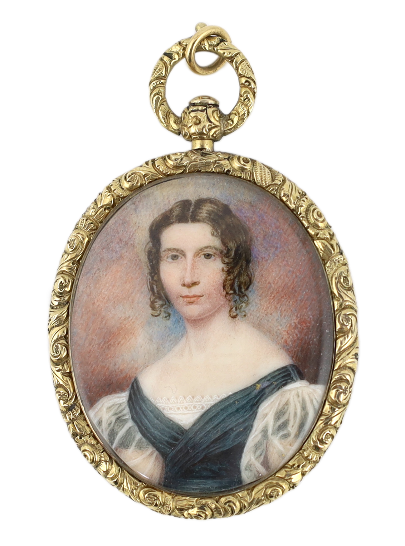 Peter Paillou Jnr (British, 1757-c.1832), Portrait miniature of a lady, watercolour on ivory, 4.2 x 3.4cm. CITES Submission reference LL3ARL8P